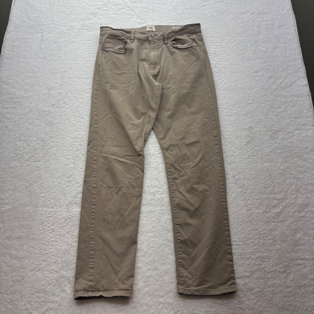 Flint and Tinder 365 Straight Fit Pants Mens 34x32 Khaki Tan Twill Chino Pant